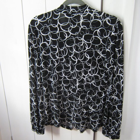Black and White INC International Concepts Blouse - Picture 2 of 6
